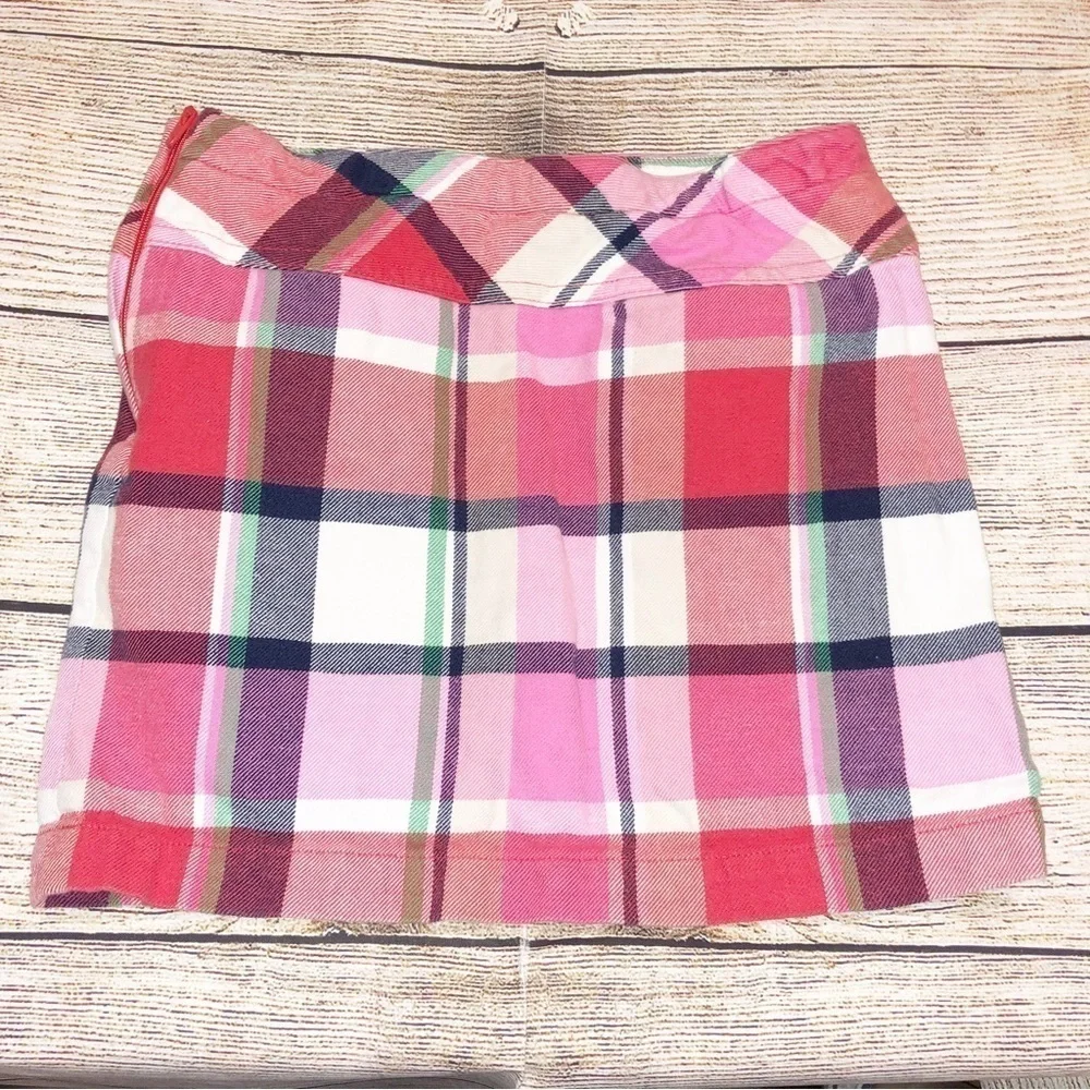 Gymboree Pink, Blue and Green Plaid A Line Skort Size 5